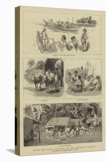 Round the World Yachting in the Ceylon, X, Ceylon-Charles Edwin Fripp-Premier Image Canvas