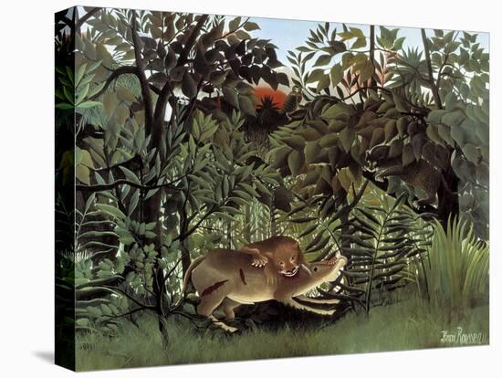 Rousseau's Jungle IV-Henri Rousseau-Stretched Canvas