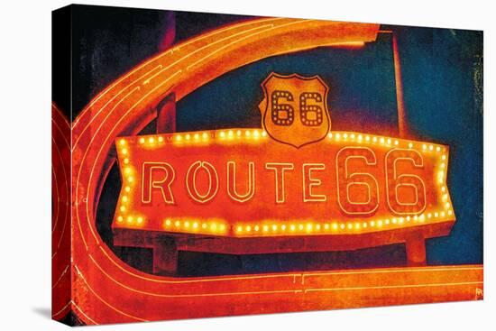 Route 66 Neon Sign - Lantern Press Photography-Lantern Press-Premier Image Canvas