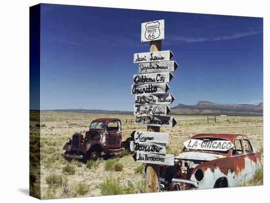 Route 66 Which Cross United States from Los Angeles to Chicago, Photo Taken in 2005-null-Stretched Canvas