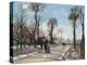 Route De Versailles, Louveciennes, Winter Sun and Snow, C. 1870-Camille Pissarro-Premier Image Canvas