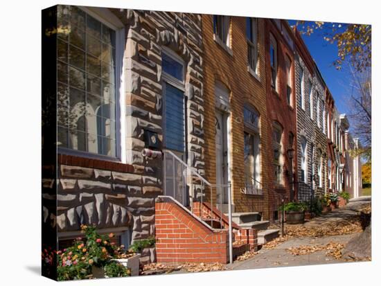 Row Houses in Fells Point Neighborhood, Baltimore, Maryland, USA-Scott T. Smith-Premier Image Canvas