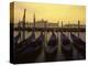 Row of Gondolas at Dawn, San Giorgio Maggiore, Venice, Veneto, Italy, Europe-Jochen Schlenker-Premier Image Canvas