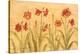 Row of Red Amaryllis-Cheri Blum-Stretched Canvas