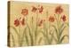 Row of Red Amaryllis-Cheri Blum-Stretched Canvas