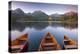 Rowing Boats and Mountains Beneath a Twilight Sky, Strbske Pleso Lake in the High Tatras, Slovakia-Adam Burton-Premier Image Canvas