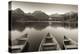 Rowing Boats and Mountains Beneath a Twilight Sky, Strbske Pleso Lake in the High Tatras, Slovakia-Adam Burton-Premier Image Canvas