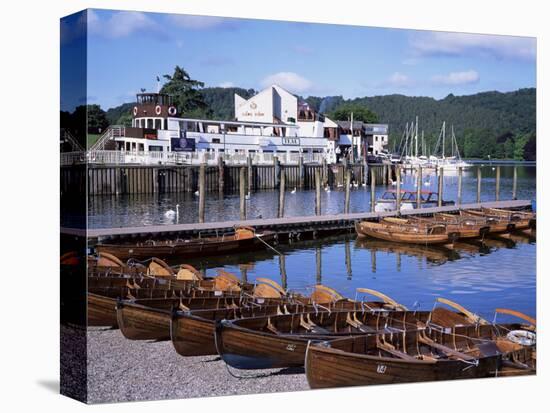 Rowing Boats and Pier, Bowness-On-Windermere, Lake District, Cumbria, England-David Hunter-Premier Image Canvas