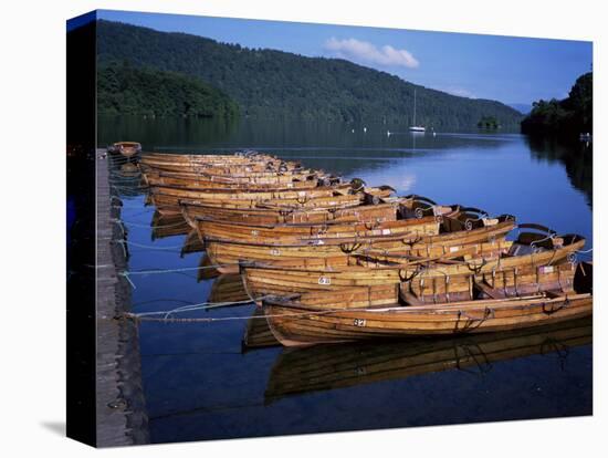 Rowing Boats on Lake, Bowness-On-Windermere, Lake District, Cumbria, England, United Kingdom-David Hunter-Premier Image Canvas