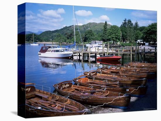 Rowing Boats, Waterhead, Ambleside, Lake Windermere, Lake District, Cumbria-David Hunter-Premier Image Canvas