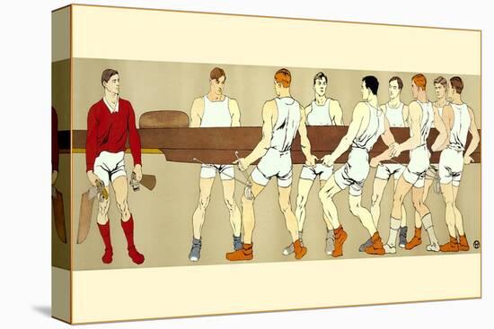 Rowing Crew Carrying Scull-null-Stretched Canvas