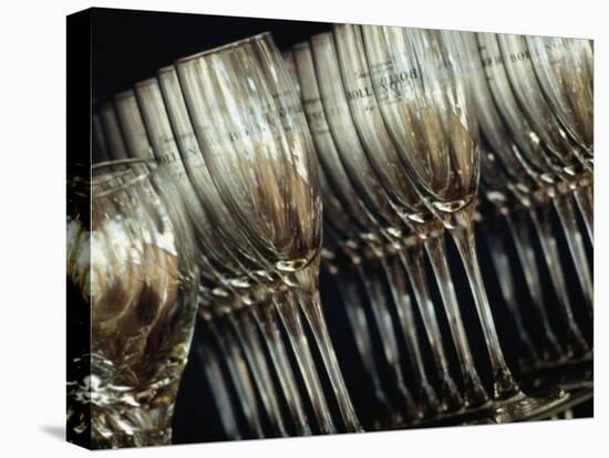 Rows of Champagne Flutes and Wine Glasses in Bar Melbourne, Victoria, Australia-John Hay-Premier Image Canvas
