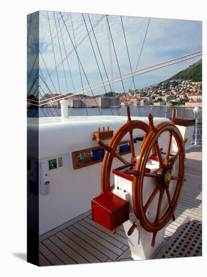 Royal Clipper Helm, Dubrovnik, Croatia-Lisa S^ Engelbrecht-Premier Image Canvas