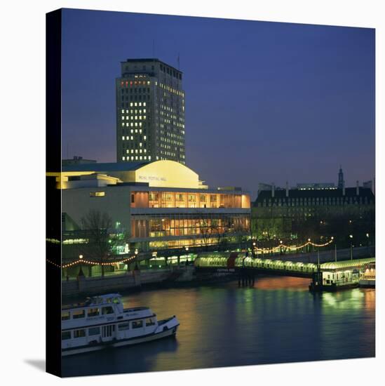 Royal Festival Hall Illuminated at Dusk, South Bank, London, England, United Kingdom, Europe-Roy Rainford-Premier Image Canvas