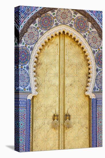 Royal Palace Door, Fes, Morocco, North Africa, Africa-Doug Pearson-Premier Image Canvas