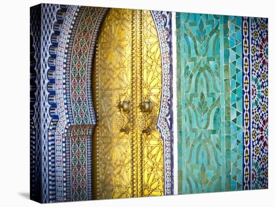 Royal Palace Door, Fes, Morocco-Doug Pearson-Premier Image Canvas