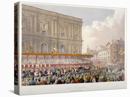 Royal Procession Passing the East End of St Paul's Cathedral, City of London, 1863-Day & Son-Premier Image Canvas