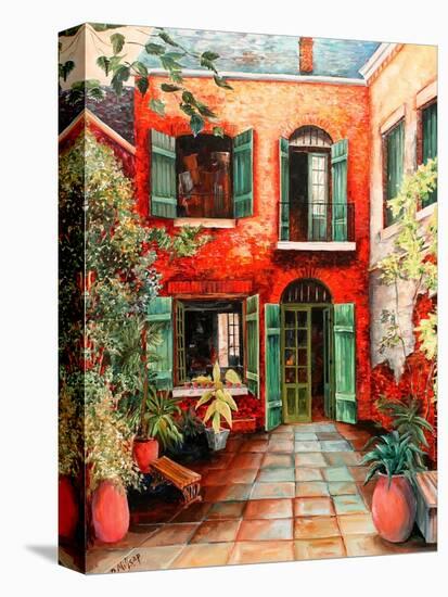 Royal Street Courtyard-Diane Millsap-Stretched Canvas