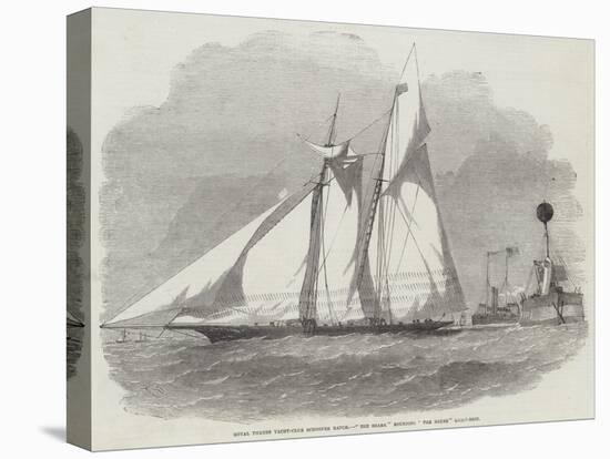 Royal Thames Yacht-Club Schooner Match, The Shark Rounding The Mouse Light-Ship-Edwin Weedon-Premier Image Canvas