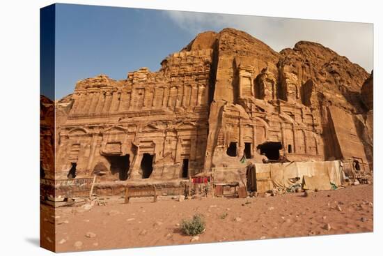 Royal Tombs at Ancient Nabatean City of Petra, Wadi Musa, Ma'an Governorate, Jordan-null-Premier Image Canvas