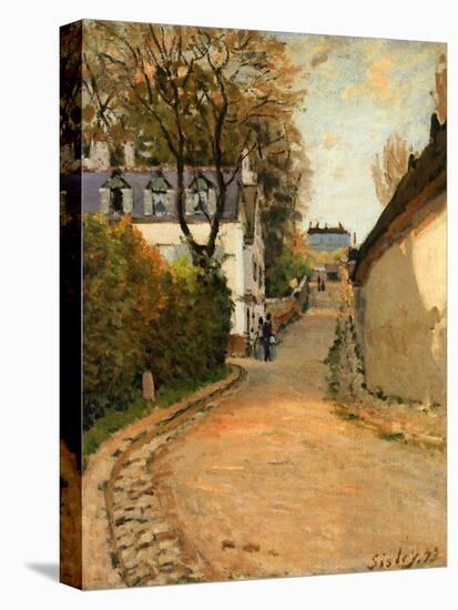 Rue De La Princesse, Louveciennes, Looking North, C.1873 (Oil on Canvas)-Alfred Sisley-Premier Image Canvas