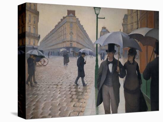 Rue de Paris; temps de pluie-A Paris street; rain. 1877, Oil on canvas, 212,2 x 276,2 cm.-Gustave Caillebotte-Premier Image Canvas