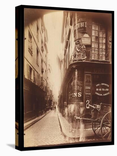 Rue Des Nonnains D'HyŠres with a Wine Merchant-Jean EugŠne Auguste Atget-Premier Image Canvas