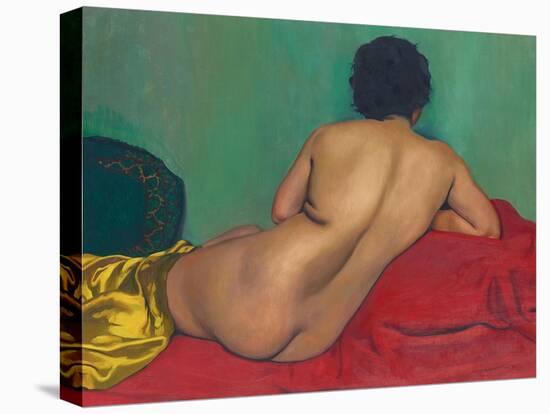 Rückenakt auf einem roten Kanapee. 1925-Felix Vallotton-Premier Image Canvas