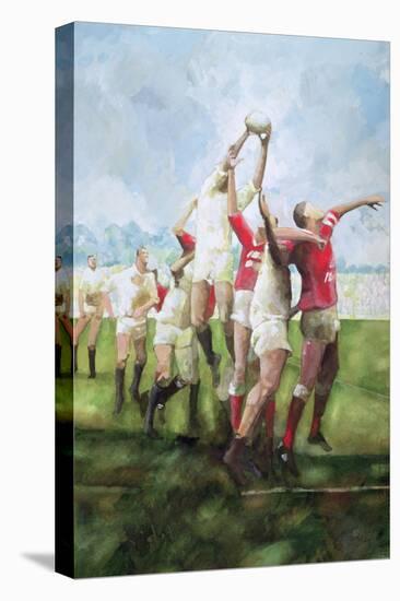 Rugby Match: Llanelli v Swansea, Line Out, 1992-Gareth Lloyd Ball-Premier Image Canvas