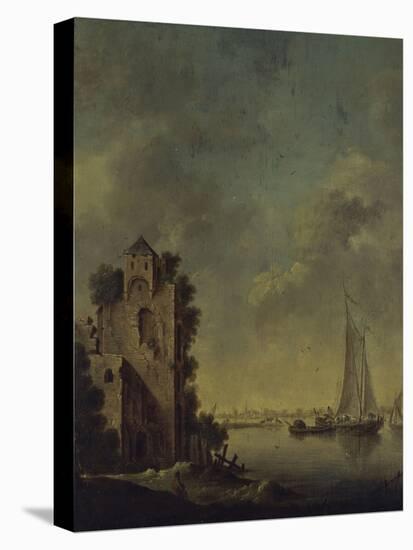 Ruines au bord d'une rivière-Jan Van Goyen-Premier Image Canvas