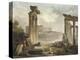 Ruines romaines avec le Colisée-Hubert Robert-Premier Image Canvas