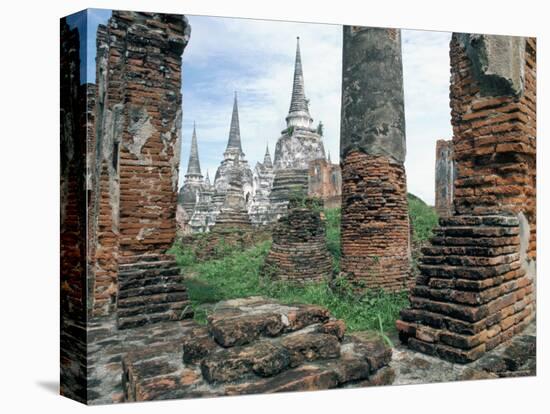 Ruins in the Old Capital of Ayutthaya, Unesco World Heritage Site, Thailand, Southeast Asia-Bruno Barbier-Premier Image Canvas
