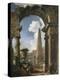 Ruins of a Temple with a Sibyl, C.1719 (Oil on Canvas)-Giovanni Paolo Pannini or Panini-Premier Image Canvas