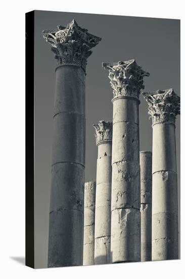 Ruins of Roman-era columns, Jerash, Jordan-null-Premier Image Canvas