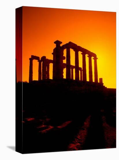 Ruins on Cliff in Cape Sounion, Poseidon, Greece-Bill Bachmann-Premier Image Canvas