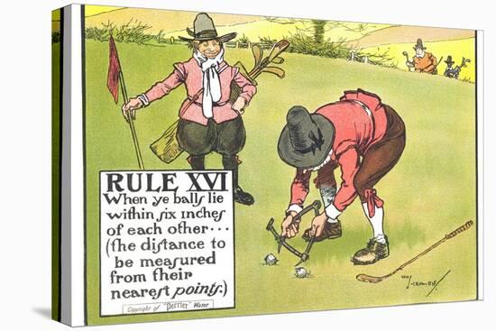 Rule XVI: When Ye Balls Lie Within Six Inches of Each Other..., from "Rules of Golf"-Charles Crombie-Premier Image Canvas