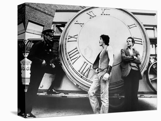 RUMBLE FISH, 1983 directed by FRANCIS FORD COPPOLA Matt Dillon and Mickey Rourke (b/w photo)-null-Stretched Canvas