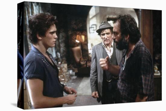 RUMBLE FISH, 1983 directed by FRANCIS FORD COPPOLA On the set, Francis Ford Coppola with Matt Dillo-null-Stretched Canvas