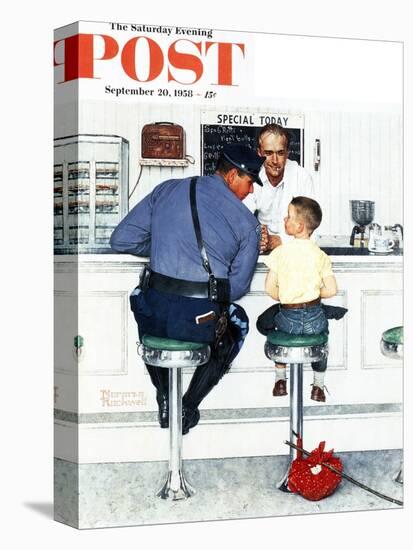 "Runaway" Saturday Evening Post Cover, September 20,1958-Norman Rockwell-Premier Image Canvas