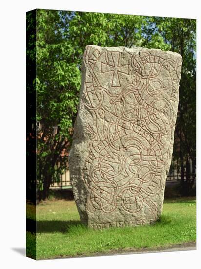 Rune Stone in Grounds of Uppsala Cathedral, Sweden, Scandinavia, Europe-Richard Ashworth-Premier Image Canvas