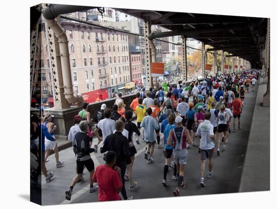 Runners Crossing the 59th Street Queensboro Bridge During the 2009 New York City Marathon-null-Premier Image Canvas