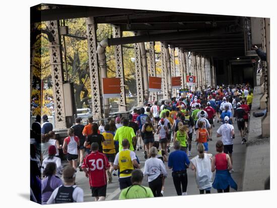 Runners Crossing the 59th Street Queensboro Bridge During the 2009 New York City Marathon-null-Premier Image Canvas