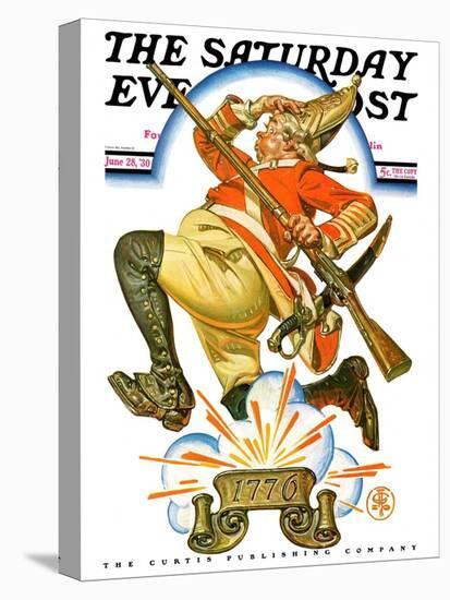 "Running Redcoat," Saturday Evening Post Cover, June 28, 1930-Joseph Christian Leyendecker-Premier Image Canvas