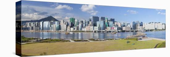 Runway Park on Old Kai Tak Airport and Skyscrapers of Kwun Tong, Kai Tak, Kowloon, Hong Kong-Ian Trower-Premier Image Canvas