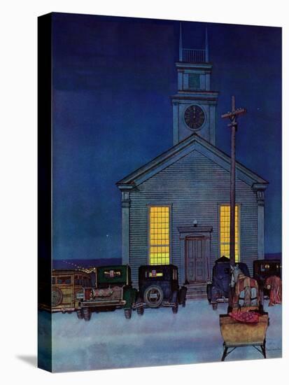 "Rural Church at Night," December 30, 1944-Mead Schaeffer-Premier Image Canvas