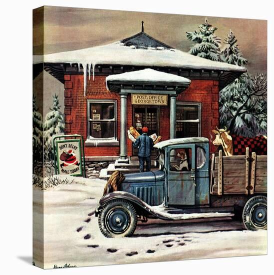 "Rural Post Office at Christmas," December 13, 1947-Stevan Dohanos-Premier Image Canvas