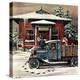 "Rural Post Office at Christmas," December 13, 1947-Stevan Dohanos-Premier Image Canvas