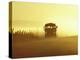 Rural School Bus Driving Along Dusty Country Road, Oregon, USA-William Sutton-Premier Image Canvas