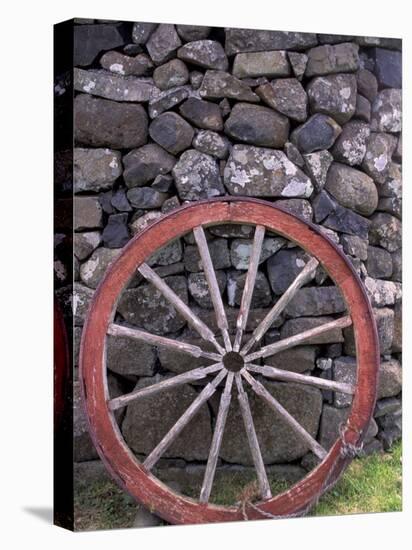 Rural Stone Wall and Wheel, Kilmuir, Isle of Skye, Scotland-Gavriel Jecan-Premier Image Canvas