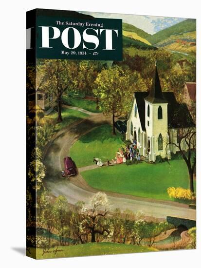 "Rural Wedding" Saturday Evening Post Cover, May 29, 1954-John Clymer-Premier Image Canvas
